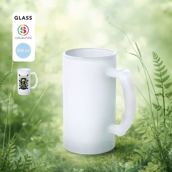 Stikla alus kauss piemērots sublimācijas apdrukai - 500ml